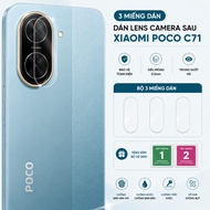 3 Xiaomi Poco C71 camera flexible tempered films • 0.3mm thin • No need for case