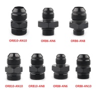 Male Adapter Fitting Black Orb-6 Orb-8 Orb-10 O-ring Boss To An6 An8 An10 6061-t6 Aluminum Flare Fit