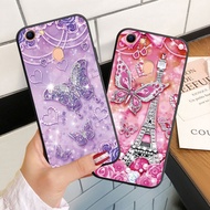 Casing For OPPO F3 F5 F7 F9 F11 Pro Soft Silicoen Phone Case Cover Diamond Butterfly