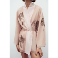 HANNAH Cardigan (Includes Belt) || Beige Sequin