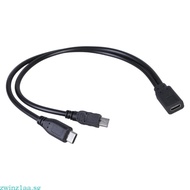 zwinz1aa USB C Female to Mini USB+Type C Male Splitter Converter Adapter Extension Cable
