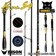 คันเบ็ดตกปลา BISON S4 ขนาด 6.6/7/7.6 ฟุต แบบ 1 ท่อน และ 2 ท่อน (มีทั้งสปิ้นและเบท)