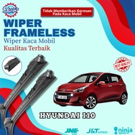 1 SET Car Wiper HYUNDAI I10 Frameless Soft Model Kiri & Right