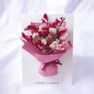 Flora Flower乾燥花卡片-桃粉色系