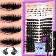 DIY Lash Extension Kit  Volume Lash Clusters with Spikes Lash Extension Kit Bottom Lashes Wispy Clus