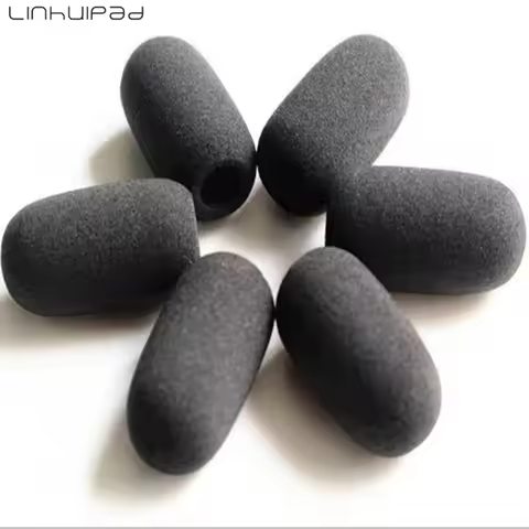 10pcs Dense Foam Microphone Windscreen Windshield Aviation Headset Mic Muff For Lightspeed Astro A50