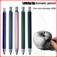 WININ Automatic Pencil, 2B/4B/6B/8B/10B Pencil Refill 4.0mm Mechanical Pencil, Creative Metal Sketch