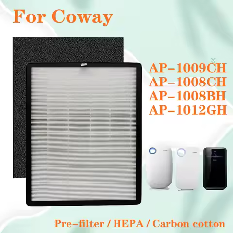 Suitable for Coway AP-1009CH AP-1008CH AP-1008BH AP-1012GH Air Purifier Replacement HEPA Filter and