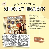 Coloring Book For Kids Adults SPOOKY HEARTS Vol 2 Spooky Theme Cute Educational Coloring Book Activi