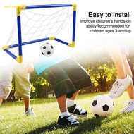 MapleMoon999 Indoor Mini Folding Football Soccer Ball Goal Post Net Set Inflatable Football Goal Pos