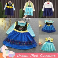 7Colors Princess Anna Casual Dress For Kids Girl Frozen Yellow Blue Baby Dresses Halloween Christmas Girls Daily Outfits