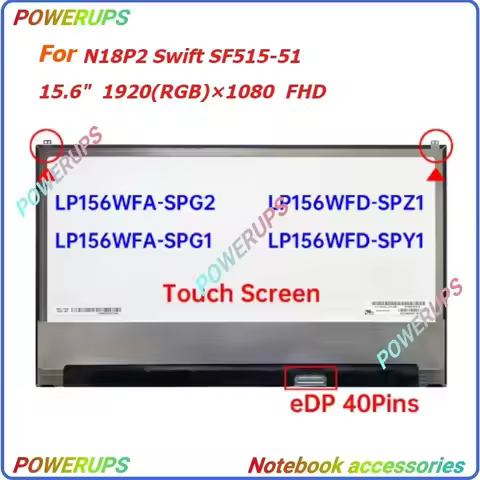 New A+ Laptop 15.6" LCD Screen/Display For ACER N18P2 Swift SF515-51/51T LP156WFD-SPZ1 /SPY1 LP156WF