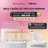 [FM x Hannah Olala] FORMAT Premium Pack Women's Underwear 7 High Quality Stealth Lipstick Freesize N
