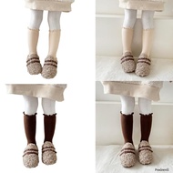 Peak Little Girl Knee  Socks Kids Warm Thick Cotton Socks Soft Breathable Socks