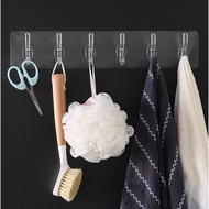 [TYPE 1] Super Sticky Heavy-Duty Wall Hooks - Super Sturdy Bar of 6 Interlocking Hooks - GD333