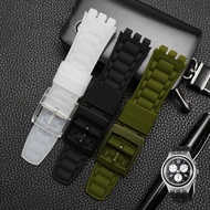 ☄Watch Accessories Silicone Strap Pin Buckle for Swatch 21mm suuk400 suuw100 Diving Men's and Wo o♣