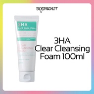 ESFOLIO 3HA Clear Cleansing Foam 100ml | AHA BHA PHA Gentle Facial Cleanser | Daily Deep Clean Pore 