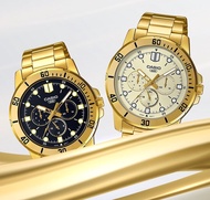 CASIO MTP-VD300G คาสิโอ นาฬิกาชาย สายสแตนเลส เรือนทอง กันน้ำ ของแท้รับประกันศูนย์