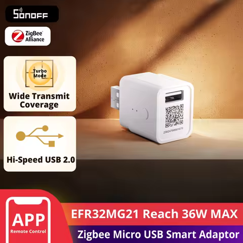 SONOFF ZBMicro Zigbee 3.0 Micro USB Smart Adaptor EFR32MG21 Wide Transmit Coverage Voice Via Zigbee 