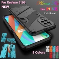 Shockproof Phone Case OPPO Realme 8 V13 Realme8 4G 5G Realme 8i 8 Pro GT Master GT Neo 2 Neo2 Casing Punk Kickstand Back Armor Hard Bracket Cover