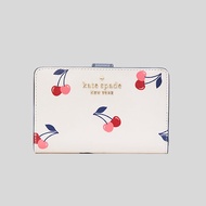 Kate Spade Staci Medium Cherry Compact Bifold Wallet Cream Multi K6864