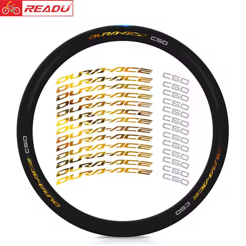 READU Road Bike R9270-DA C50 RIM Sticker Bicycle Wheel Set Stickers Personalized Decoration Waterpro