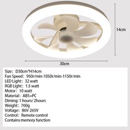 Household RGB Ceiling Fan With Light 30W/40W/48W Small Electric Ceiling Fan Smart Remote Control Cei
