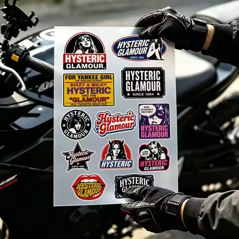 Hysteric Glamour Aesthetic Graffiti Waterproof PVC Stickers for Car Motorcycle Skateboard Helmet Not