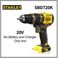 Stanley SBD720 Cordless Drill driver 20V 2100rpm Brushless Motor high quality cell quick change chuck 2 speed adjust
