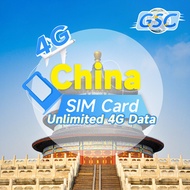 WRM 【China Sim card】8-30 days 4G Unlimited data SIM card eSIM supported facebook whatsapp google
