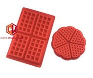 Loyang Silicone Waffle Cetakan Waffle Non-Stick Baking Mould