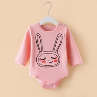 Pure Cotton Triangle Baby Romper Baby Girl Princess Spring Autumn Clothes Cute 100 Days Baby Clothes