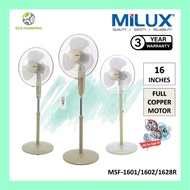 MILUX 16" Stand Fan / Stand Fan with Remote Control MSF-1601/MSF-1602/MSF-1628R (Green)