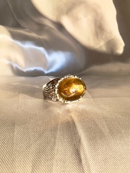 焦糖琥珀黃水晶戒指