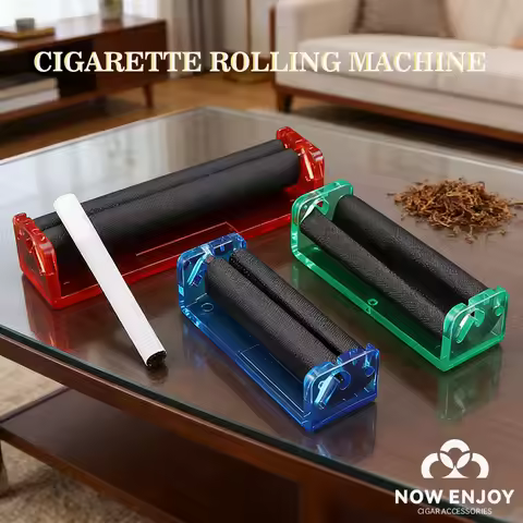 NOW ENJOY Plastic Cigarette Roller Manual Cigarette Rolling Machine Portable Men Tobacco Manual Roll