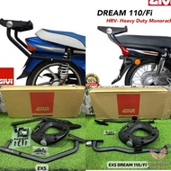 (Givi) Rack HRV Honda EX5 Dream 110/110i  EX5 Heavy Duty Rack Honda EX5 110/i Kaki Givi 100% Origina