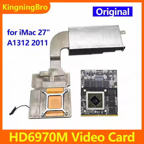 Original HD6970M HD6970 Heatsink / Graphic Card 1GB 2GB For Apple iMac 27" A1312 Video Card 2011 Yea