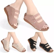 Katerina KTB-01 Sandal casual Wanita 2022 | Sendal wanita terbaru | Wedges cantik | Wedges Simple |