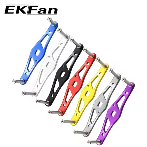 EKFAN Aluminum Alloy 100MM Fishing Left Right Handle 8MMX5MM Holes For Daiwa Baitcasting Reel Knob 7