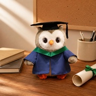 Owl Stuffed Creature in a Cap and Gown Cute Graduation Owl Stuffed Creature Tassel Cuddly for Gradua