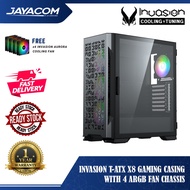 Invasion T-ATX X8 Gaming Casing With 4 ARGB Fan Chassis