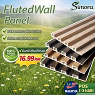 WPC Fluted Wall Panel 9.5 inci Panel Dinding PVC Kayu Moden untuk Ruang Tamu & Bilik Tidur  Wainscot
