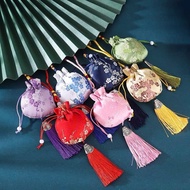 Brocade Bag Embroidered with Flowers and Tassels, Accessories for Ao Dai Shooting, Giving Charm, Hol