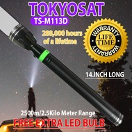 Tokyosat Japan Ts-N92+,N93+,N94+ Led Torch light With Extra Spare Led Bulb & Battery