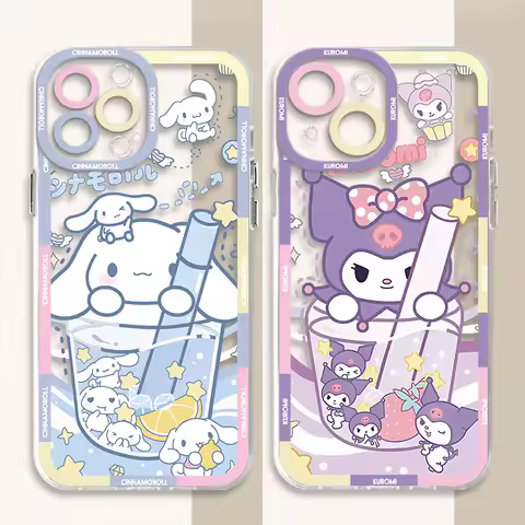 Cinnamoroll K-Kuromi Drinks phone cases For iPhone 15 14 13 12 Mini 11 Pro Max X XR XS MSX 6 6S 7 8 