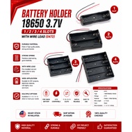 Battery Holder 18650 1 / 2 / 3 / 4 Slots 3.7V Battery Holder Casing with Wire Lead (0472)