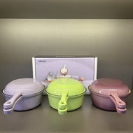 Enamel Cast Iron Pot Enameled Dutch Oven Casserole Pot Stew Pot  Baking Sourdough Bread Convertible 