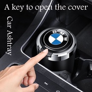 Creative car ashtray with blue LED light metal liner suitable for  BMW G20 G30 G38 X1 X2 X3 X5 3 5 Series car interior accessories