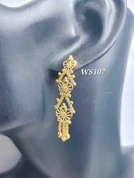 Wing Sing 916 Gold Earrings / Subang Indian Design Emas 916 (WS107)
