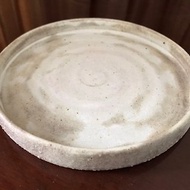 褐白彩釉面陶燒盤 陶器 碗盤器皿 芝士點心盤 點心盤 前菜盤
